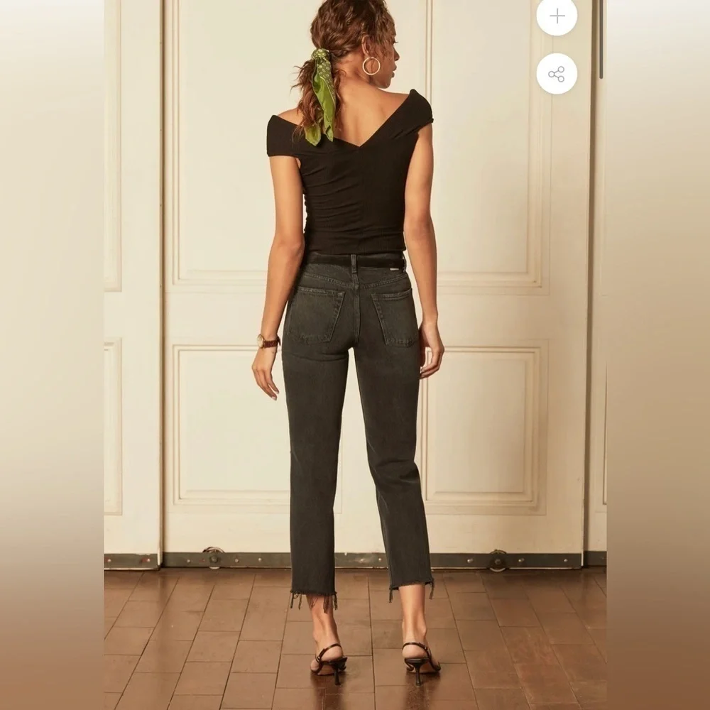 NWT Boyish x Revolve The Tommy Jeans Fatal Attraction size 26 black distressed  - Picture 6 of 6